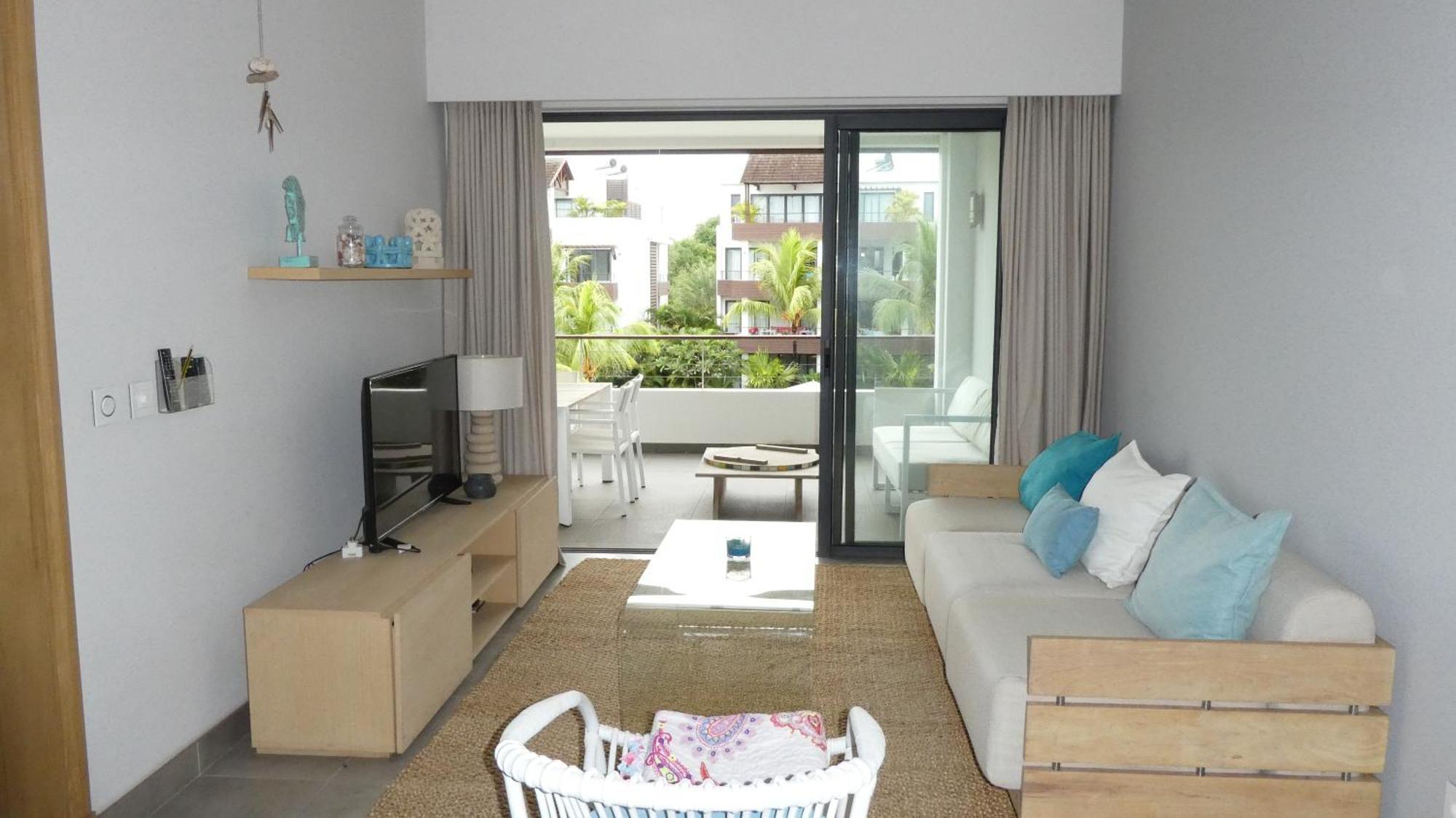 Appartement Le Dauphin Du Lagon Bleu - Plages De Mont Choisy Et De Trou Aux Biches กรองด์เบย์ ภายนอก รูปภาพ